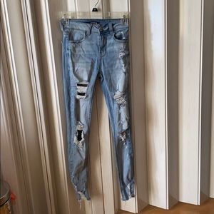 Fashion Nova distressed skinny jeans